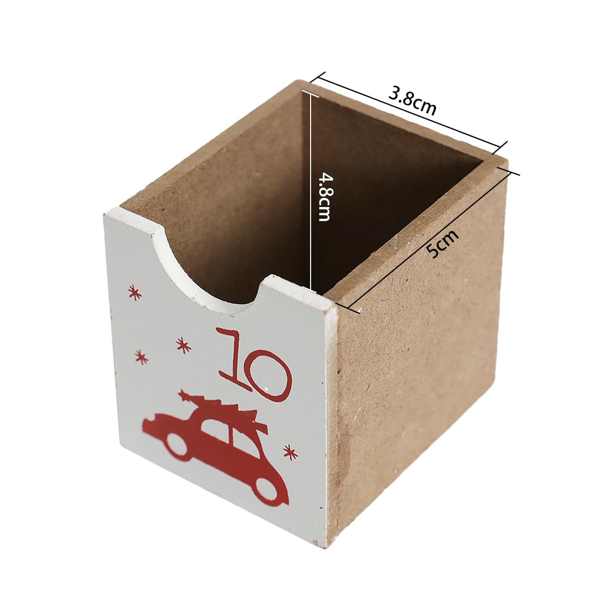 PE Weihnachten Adventskalender Buch Holz mit LEDs zum Befüllen 24 Schubladen Wiederverwendbare Weihnachten Countdown Adventskalender Weihnachtliche Dekoration Rentier Szene Kinder Erwachsene