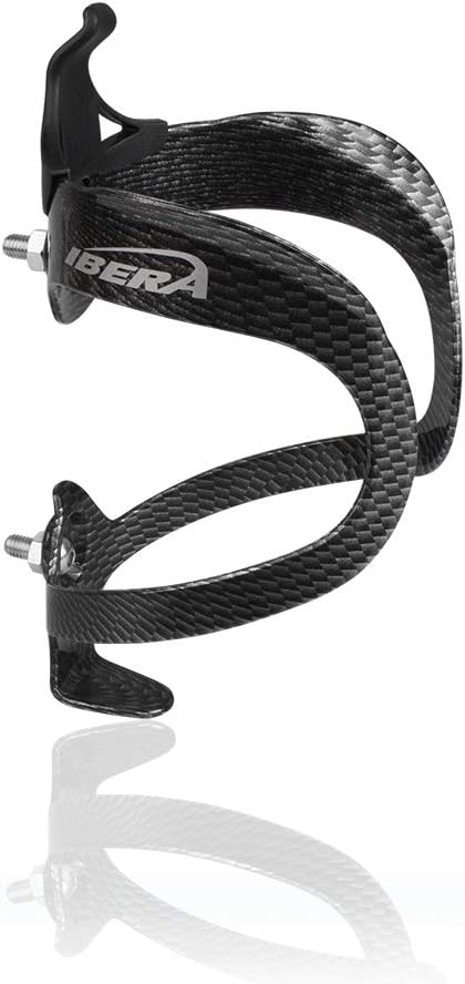 Ibera Bicycle Lightweight Aluminum Water Bottle Cage, Carbon Pattern