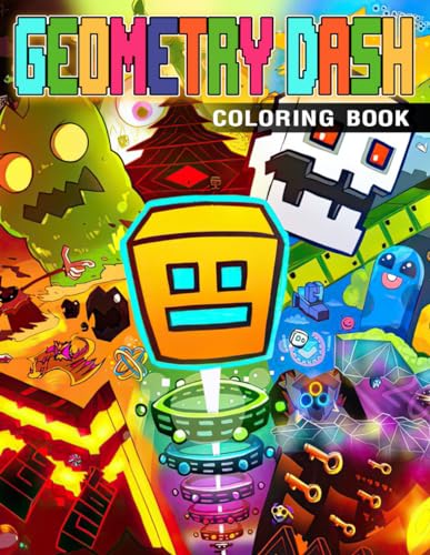 Coloring Book: Cute and Funny Geometry for Super Fan, Kids, Boys, Girls Ages 4-8 and 8-12