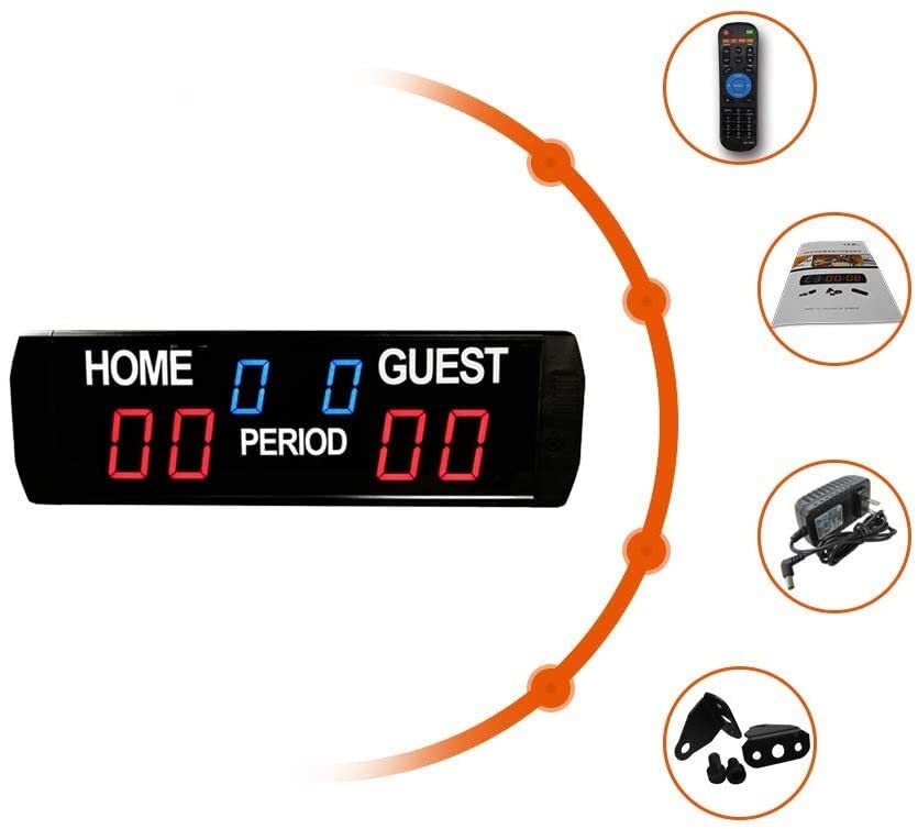 Marcador digital LED portátil para baloncesto y fútbol miniatura 3