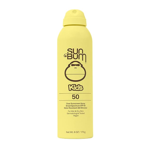Sun Bum Kids SPF 50 Sunscreen Clear Body Spray - Broad Spectrum Water-Resistant with Vitamin E - Wet
