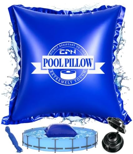 EPN Poolkissen Winter, Extra Großes Eckiges 3,6×3,6 m Luftkissen für Pools | 0,6 MM KÄLTEBESTÄNDIGES PVC – Poolkissen für Aufstellpools mit 20 m Seil und Doppelventil, ideal zur Po