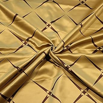 KIRFIZ Unstitched Polyester Fabric for Curtains Bed Sheet Pillow Cover Sofa Home Furnishing Tablecloth Cushions, Ideal for Bed Room Kids Room Living Room Kitchen (5.3 ft x 1 Meter)