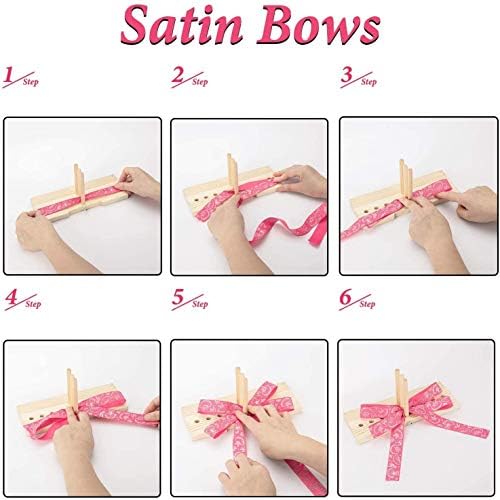 Double Sided Bow Maker for Ribbon,Wooden Wreath Bow Maker Tool for Creating Gift Bows, Wrist Corsages, Christmas Decorations, Halloween Decorations, Hair Bows, Holiday Wreaths