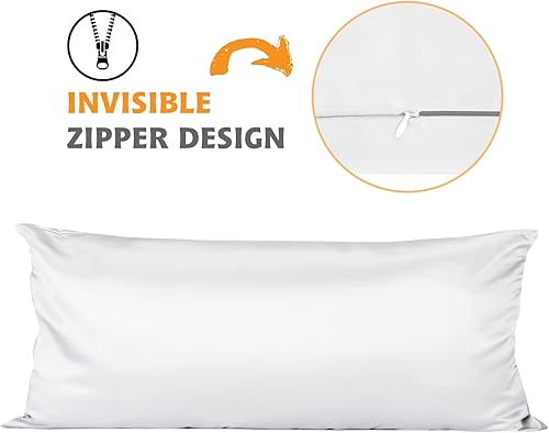 Vista 88 de Funda de almohada de satén para cabello y piel, más suave que la funda de almohada de seda de morera, 1 paquete, funda de almohada de satén con Rosa