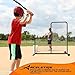 ACELETIQS L Screen Baseball Pitching Net for Batting Cage | Pitching Screen Baseball Net with Wheels 6 feet by 6 feet Body Protector for Back Drive Lines Beisbol