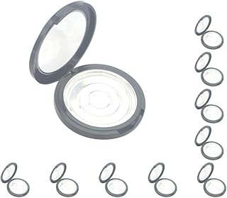 Juego de 10 cajas de 12 g para polvo prensado para mujer, color negro