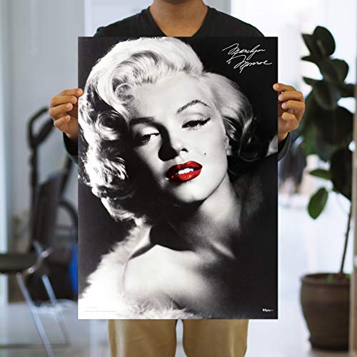 Mightyprint Marilyn Monroe – Red Lips – Durable 17” X 24" Wall Art – Not Made Of Paper – Officially Licensed Collectible #TOP1
