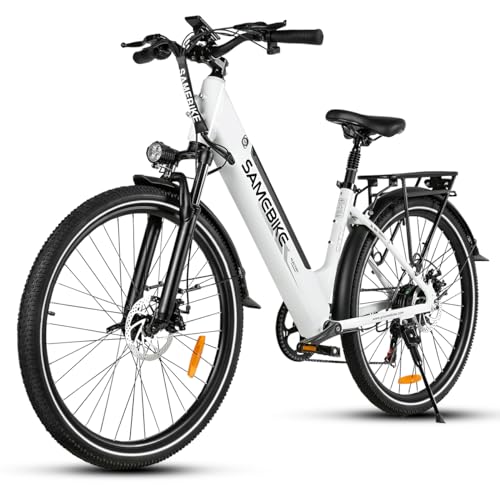 SAMEBIKE Bicicleta eléctrica Bicicleta electrica montaña Bicicleta eléctrica para Ciudad（batería de 36 V/15 Ah,26Pulgadas con Portaequipajes Trasero,pedelec, LCD,máximo de hasta 90-120 km）
