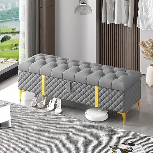 Banc de rangement moderne en polyuréthane idéal en fin de lit de chambre