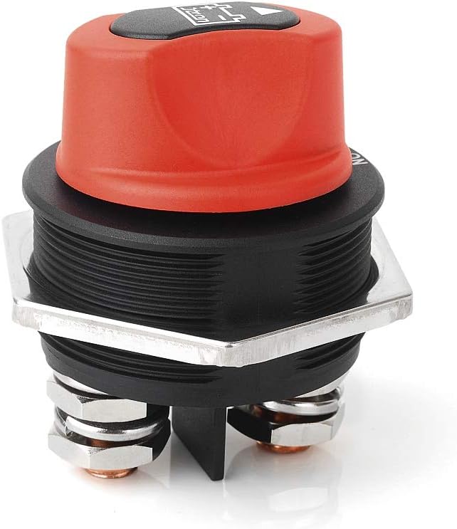 Black Brass Battery Isolator ON Off Kill Switches Car Race Rally Switches for Motorcycles Cars Boats (300A 32VDC)