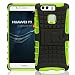 Produktbild Conie Outdoor Hülle kompatibel mit Huawei P9, verstärkte Schutzhülle rutschfest wasserabweisend Kantenschutz Rückschale Case in Grün