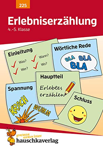 Deutsch 4./5. Klasse Übungsheft - Erlebniserzählung: Erzählungen und Texte schreiben für den Übertritt. Wie im Unterricht: Erklärungen mit Übungen und Lösungen