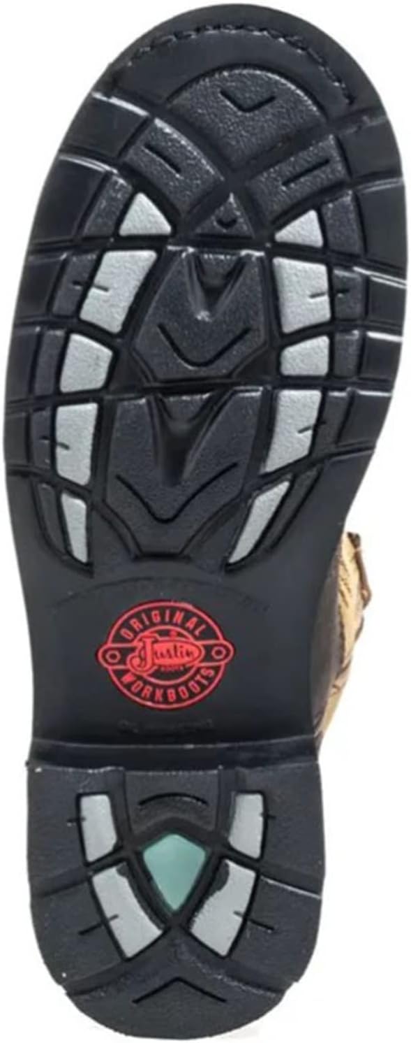 Justin Superintendent 11" Steel Toe Men's Work Boot, Durable Leather Safety Footwear with Slip-Resistant Outsole for Tough Jobs - Image 7