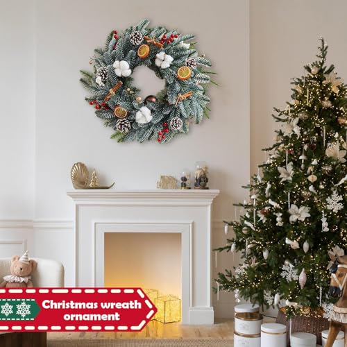 Couronne de Noël d'extérieur durable sans perte d'aiguilles de sapin - 3