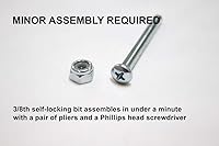 Vista 4 de Bully Tools Empujador de nieve de polietileno, pala de nieve resistente con mango de fibra de vidrio y agarre en forma de D, arado ancho