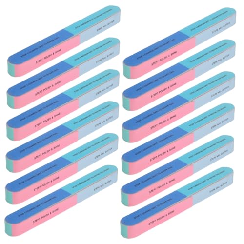 Hemobllo 12 piezas Bloques Pulidor Uñas Caras Pasos Herramienta Manicura Profesional para Uñas Naturales y Acrílicas Reutilizable y Lavable para Dedos y Pies