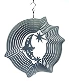 Mobile à Vent Lune & étoiles Argent 30 cm Grand modèle...