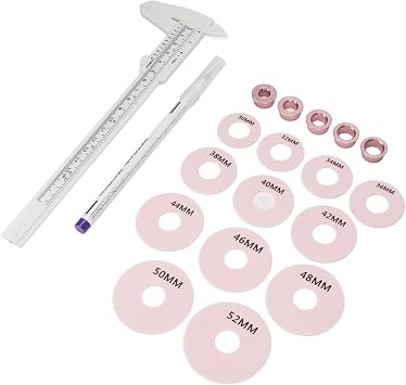 12pcs Nipple Areola Measurements Set Silicone Rings Marking Pen 3D Areola Scale Ruler