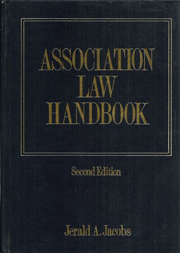 Association Law Handbook 0871795256 Book Cover