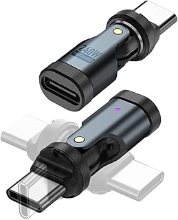 USB-C 変換アダプタ PD240W 540°回転可 タイプC 変換アダプタ 急速充電可 データ転送可 軽量 持ち運び便利 おしゃれ 人気 多機能 家庭用 業務用 プレゼント ギフト 贈り物 (2個入)