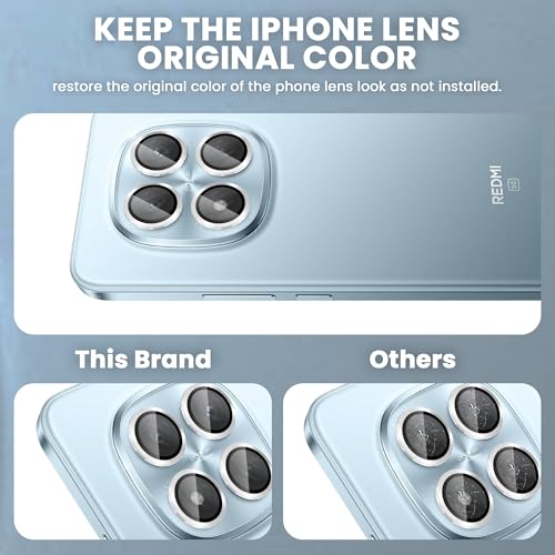 Image of ArmourPro Camera Lens Protector for Redmi Note 15 Pro Plus (6.83 Inches) Tough HD Individual Aluminum Alloy Rings 9H Camera Cover, Scratch-Resistant,Camera Lens Protection| Silver, 1 Pack