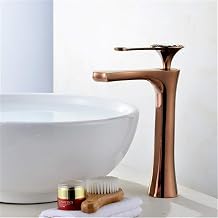 Grifos De Lavabo Grifo De Latón De 5 Colores Grifo De Un Solo Orificio Grifo De Lavabo Grifo De Cristal Grifo Mezclador De Oro Rosa/Oro Grifo De Lavabo Retro, Oro Rosa