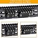 Compatible with Mlok Offset Rail Mount 3 Slots 5 Slots Aluminum Offset Side Light Optic Sight Picatinny Rail Mount for MLOK System - 2 Pack