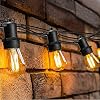 OxyLED Led-lichtsnoer voor buiten, 16 meter, waterdicht, voor Kerstmis, bruiloft, party, decoratie, warm wit, 15 lampen, 1 reservelampjes