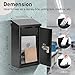 xydled Wall-Mounted Key Drop Box with Combination Lock, Metal Mailbox, Indoor&Outdoor Storage Box, Hanging Secured Postbox, for Home & Business Use, 5.5X 3.0X 9.8 inch, Black
