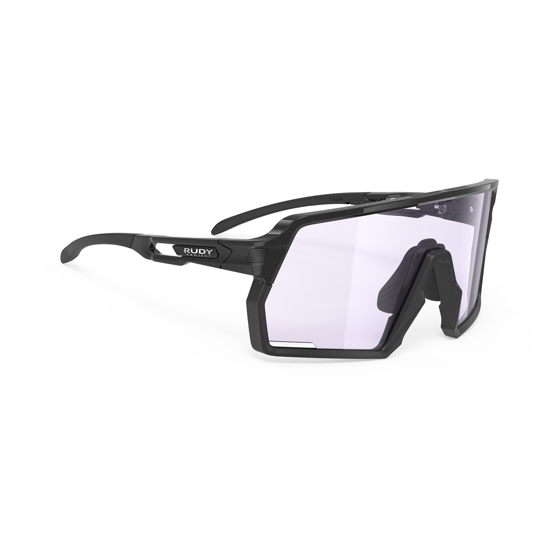 Rudy Project KELION Black Gloss Impactx Photochromic 2Laser Purple Occhiali, Taglia Unica Unisex Adulti, nero, Taglia unica
