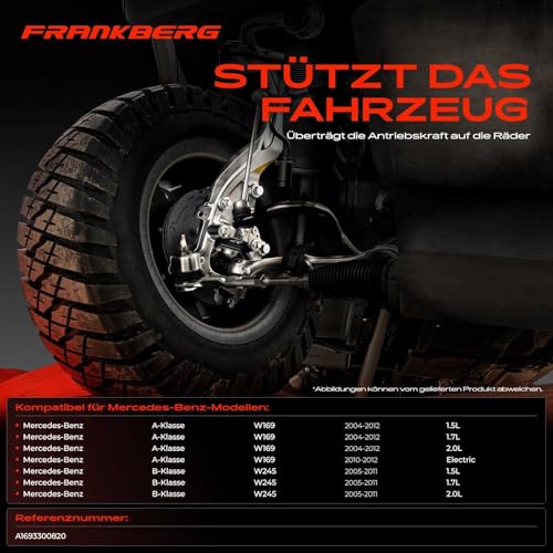 Frankberg Achsschenkel Vorne Rechts Kompatibel mit A-Klasse B-Klasse W169 W245 150 160 170 180 200 1.5L-2.0L 2004-2012 A1693300820