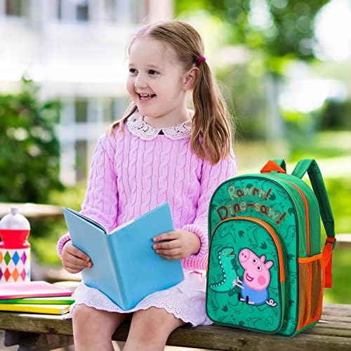 William Lamb Peppa Pig Kids Childrens Premium Backpack School Rucksack Travel Bag with side mesh pocket and front zipped pocket, Multicolour, 36.7cm (height), 26cm (width), 13cm (depth) (02934)