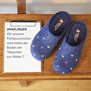 Haflinger pantoffels dames Everest Farfalline 484014, grootte:42, kleur:Paars