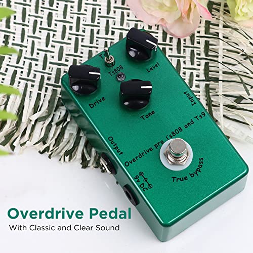 Houkiper Distortion Pedal - Guitar Pedals Ts9 & Ts808 Overdrive Guitar Effect Pedal Drive Vintage Overdrive Effect Tuner Pedal Overdrive Pedal, 2 In1 True Bypass Guitar & Bass Accessories #TOP7