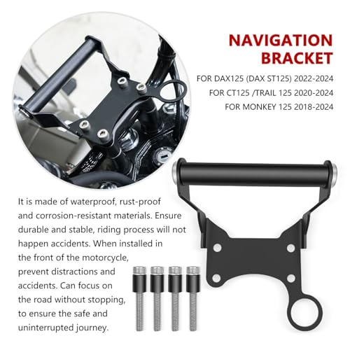Support téléphone moto Dax125 anti-vibration GPS stable - 4