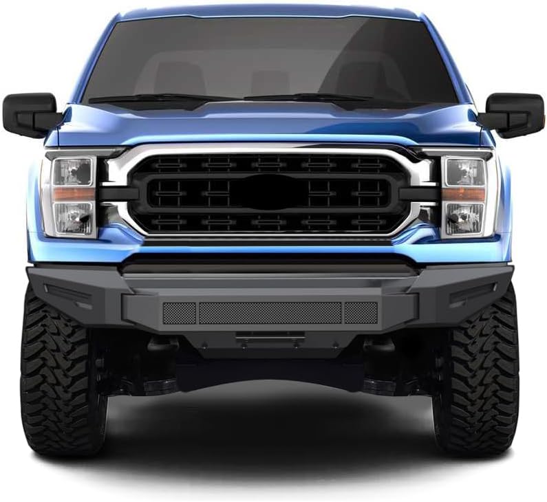 Black Horse Armour II Heavy Duty Modular Front Bumper Modular Matte Black Compatible with 2021-2023 Ford F-150-AFB-F121-BU
