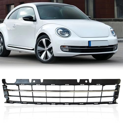 Kspeed Front Bumper Lower Grille for 2012-2016 Volkswagen Beetle w/Chrome Molding Trim Replace 5C5853671N2ZZ