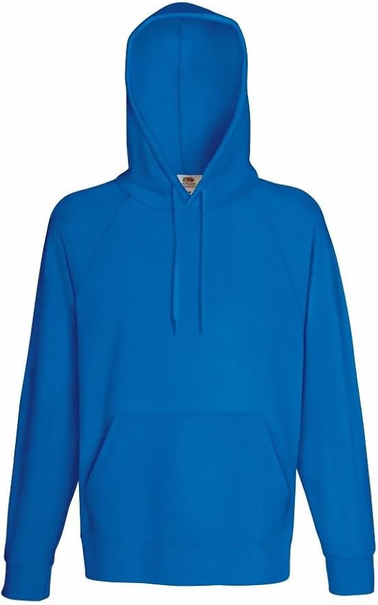 Felpa Con Cappuccio Leggera Fruit Of The Loom - 80% Cotone, Non Spazzolata, Con Tasca A Marsupio