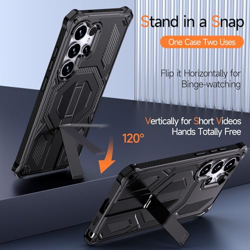 Coque Samsung S25 FE orange magnétique avec support silicone rigide - 2