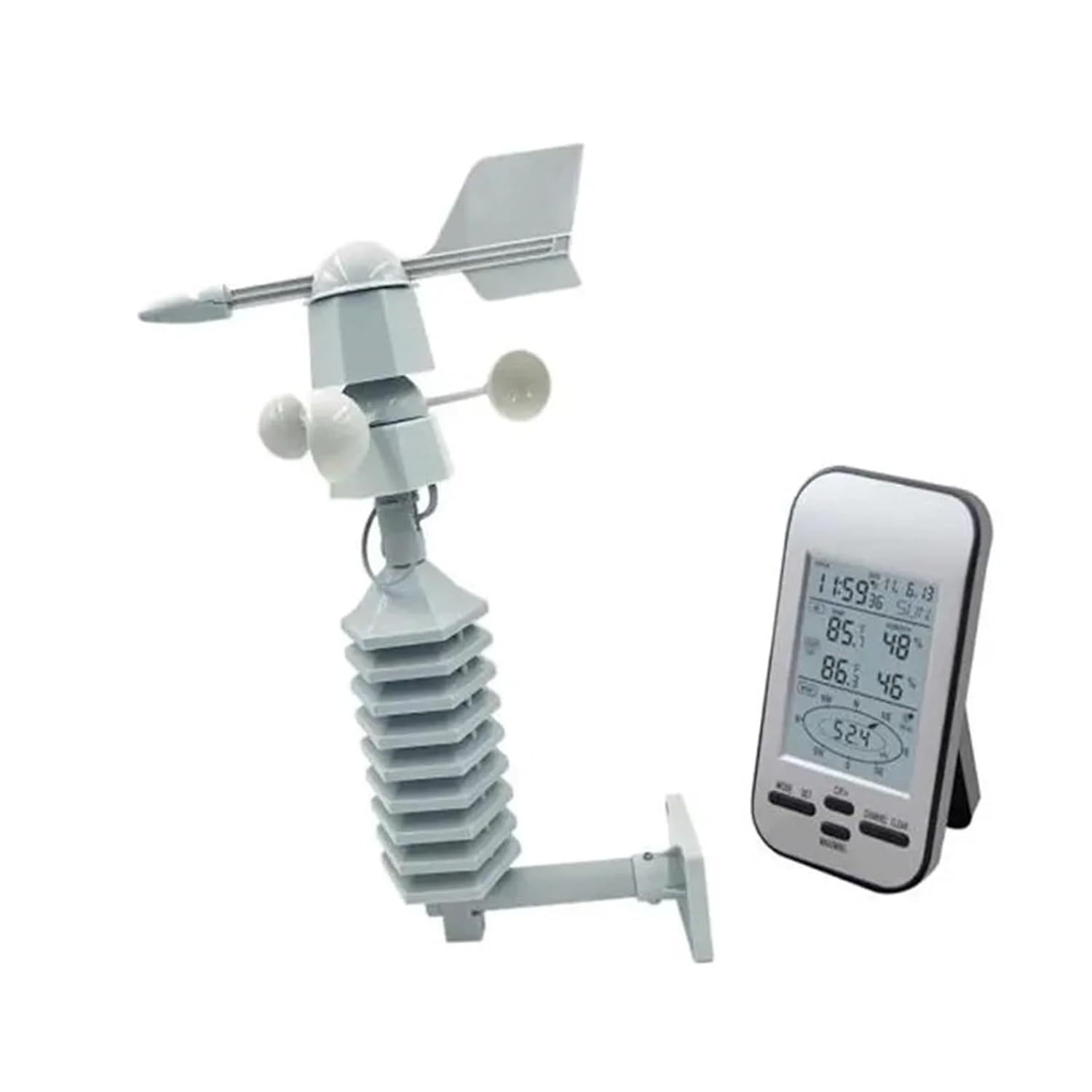 Outdoor sensor array mounted on a pole