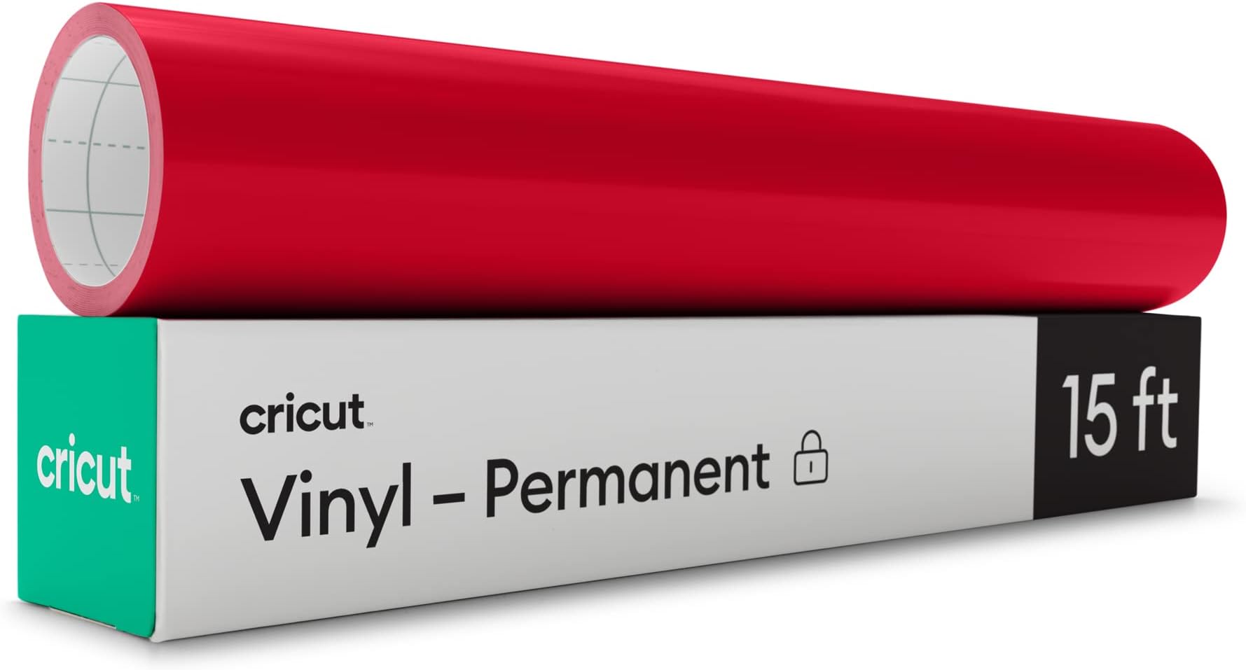 Cricut Premium Permanent Vinyl Roll (12 in x 15 ft), Weather-Resistant, Dishwasher-Safe & Fade-Proof, Compatible w Cricut Cutting Machines, Create Signs, Labels, & Personalize DIY Projects, Tomato Red