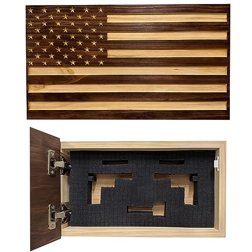 Carved American Flag Hidden Gun Storage Safe American Flag Concealed Gun Storage