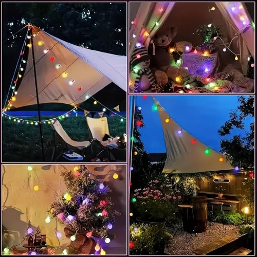 Miniatura 7 de Adispotg Luces De Hadas, 20ft 40 Luces Led Alimentadas Por Batería, 2 Modos, Decorativas Para Interiores Y Exteriores, Dormitorio, Boda, Fiesta, Cumpleaños, San Valentín, Navidad Coloerd Globe
