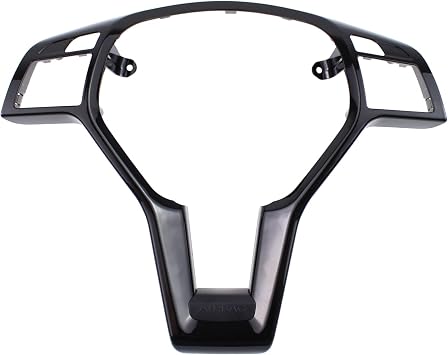 Steering Wheel Trim Cover Gloss Black for Mercedes C250 C350 C63 AMG E63 AMG 2012-15, C300 2012-14, CLA250 CLA45 AMG 2014-19, E250 E63 AMG S 2014-16, E350 2012-16, E400 2013-17, E550 2012-17