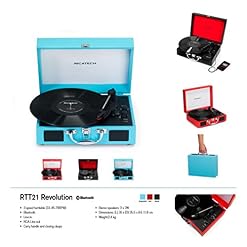 Ricatech RTT21 Tourne-disque, Tourne-disque Portatif Léger Avec des Haut-Parleurs, Trois Vitesses, Bluetooth, Prise… - Les Beatles, Paul McCartney, John Lennon, RIngo Starr, George Harrison Ricatech RTT21 Tourne-disque, Tourne-disque Portatif Léger Avec des Haut-Parleurs, Trois Vitesses, Bluetooth, Prise… – Image 5