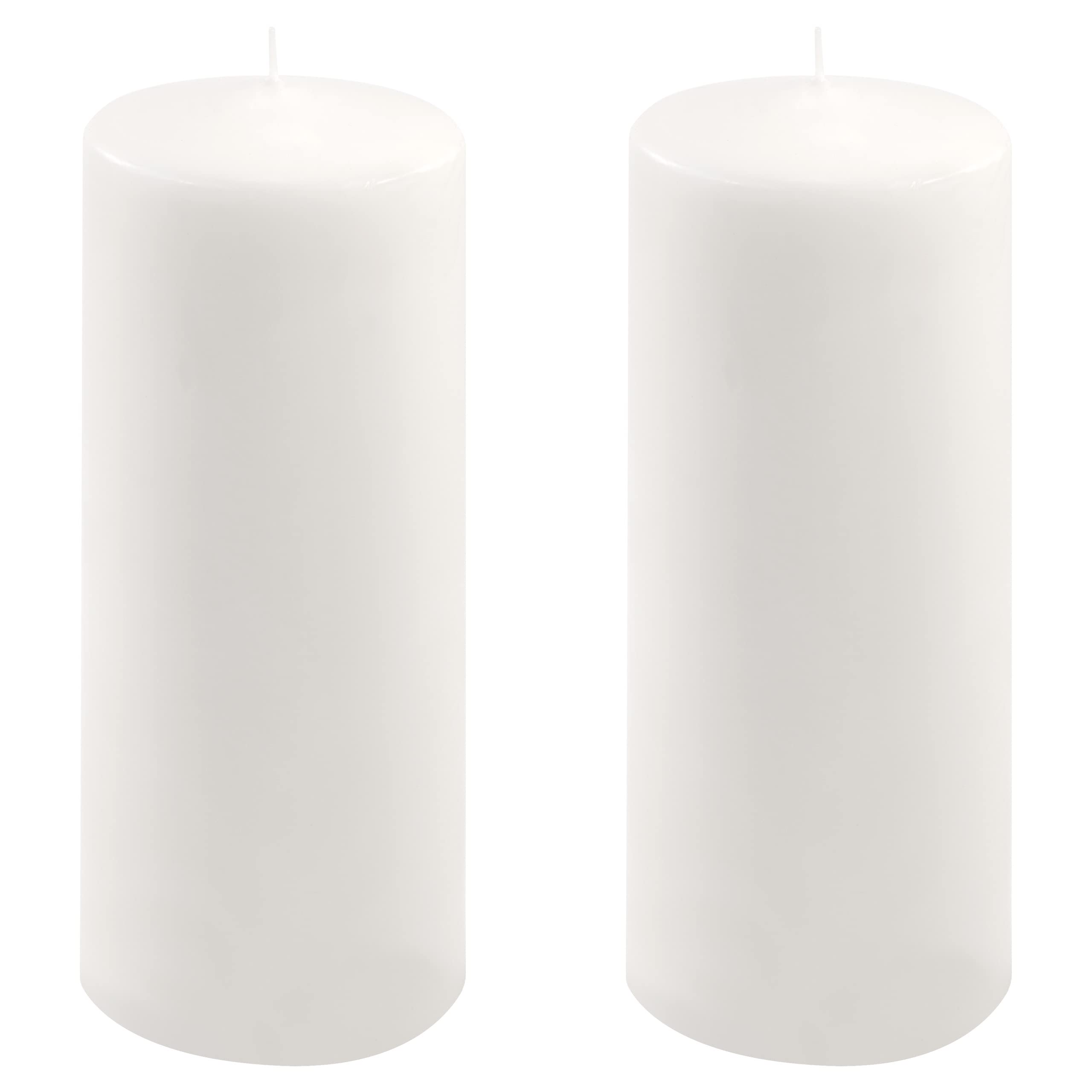 Stumpenkerze weiß Höhe 25 cm Ø 10 cm lange Brenndauer Rund-Kerze Säulenkerzen Kerzen-Deko Tafelkerzen Weihnachts-Kerzen Hochzeit Xmas (2)