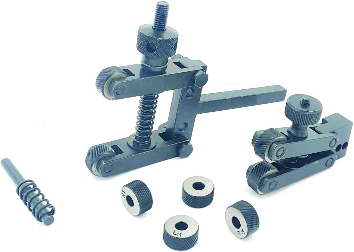 Lot de 2 pièces. Outils de moletage de qualité pour tours, travail du métal + 4 molettes de rechange