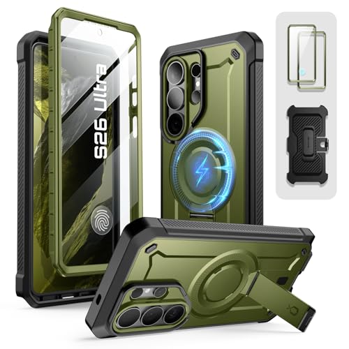 SUPCASE for Samsung Galaxy S26 Ultra Case with Stand (UB Pro Mag), [2 Front Frames] [Compatible with Wireless Charge] [Built-in Screen Protector & Belt-Clip] Protective Phone Case for S26 Ul