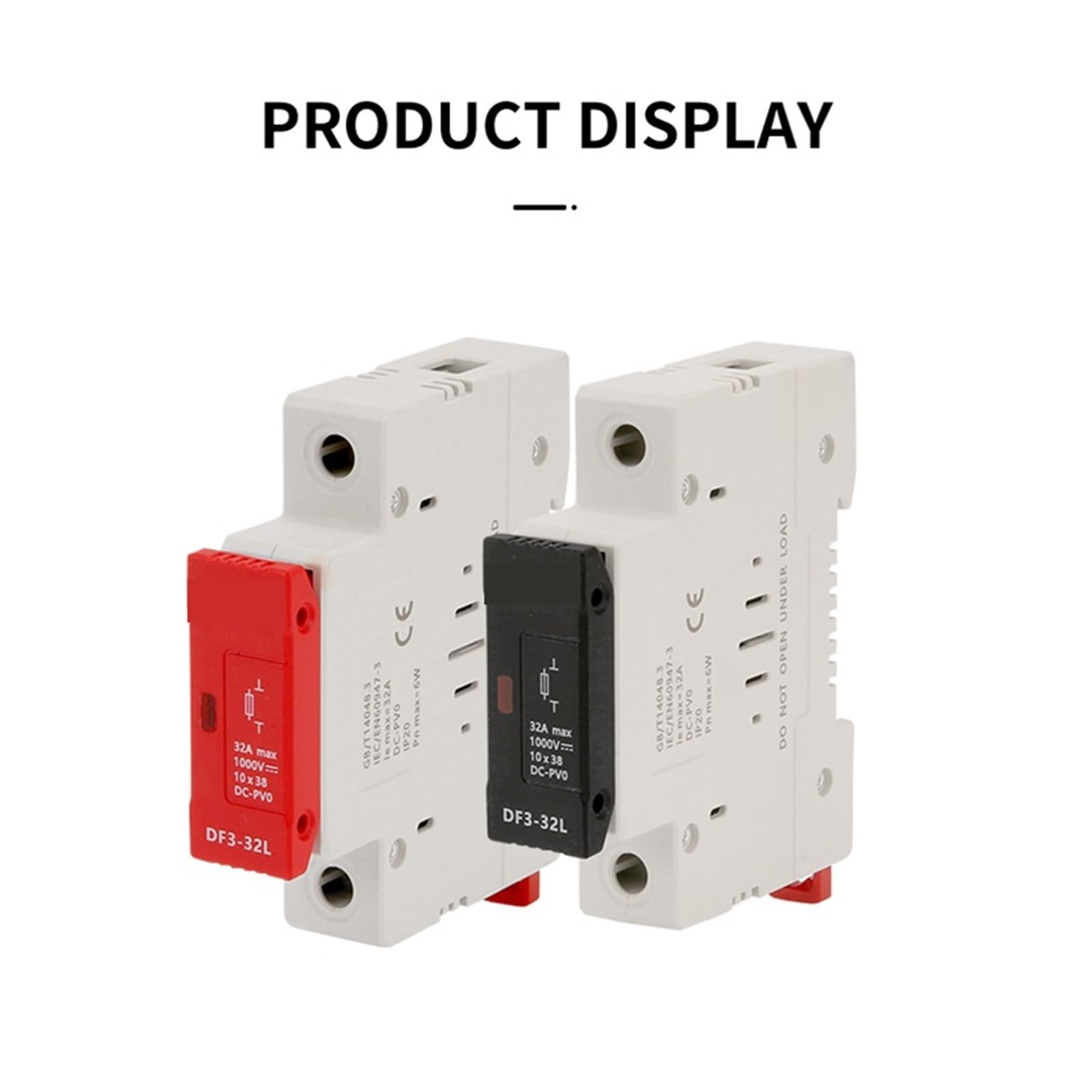 Fusibili CC 1000 V PV fotovoltaico 10 A 15 A 20 A 25 A 30 A 32 A-DC Base portafusibili per sistema di protezione contro cortocircuiti gpV (2 fusibili da 20 A)